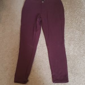 Burgundy Legging Style Trousers